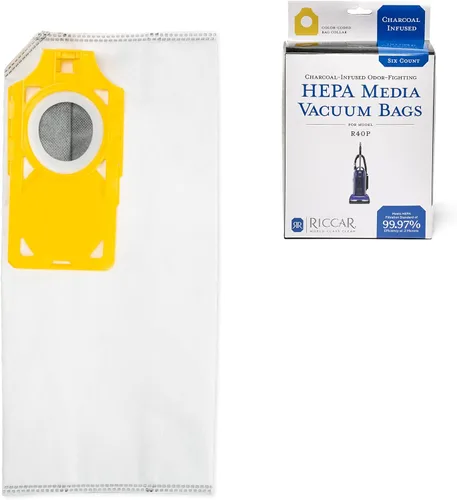 Miniatura 6 de Riccar R40P - Bolsas para aspiradora con filtro HEPA, color amarillo tándem con infusión de carbón, seis bolsas incluidas, RPHC-6