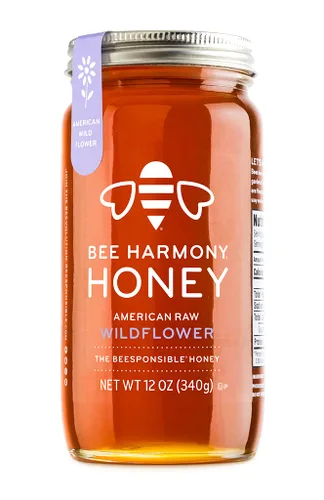 Miniatura 14 de Bee Harmony Miel de trébol cruda, 12 onzas (paquete de 2 tarros), fabricada en los Estados Unidos