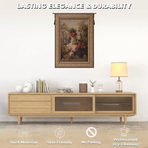 Miniatura 3 de Charlotte Home Furnishings Inc. Bouquet Exotique - Tapiz francés para colgar en la pared, 58 x 44 pulgadas, mezcla de algodón y poliéster, arte