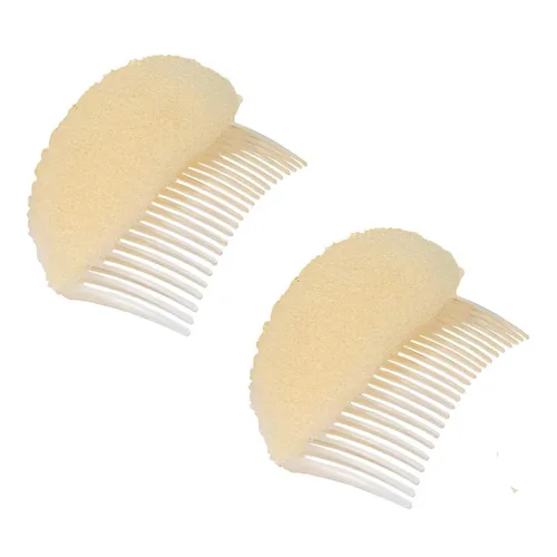 Miniatura 8 de 2 piezas encantadoras inserciones de volumen para el cabello, peine Do Beehive, herramienta para hacer moños, base para el cabello, accesorios