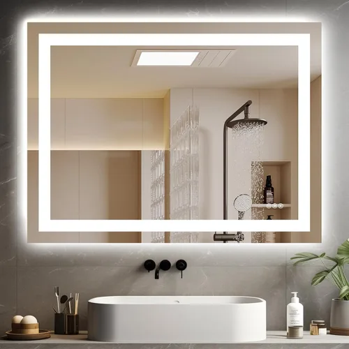 Miniatura 18 de Hivone Espejo de Baño LED de 24X32 con Luces, Antivaho, Regulable, Retroiluminado + Iluminado Frontal, Espejo Inteligente de Tocador de Baño