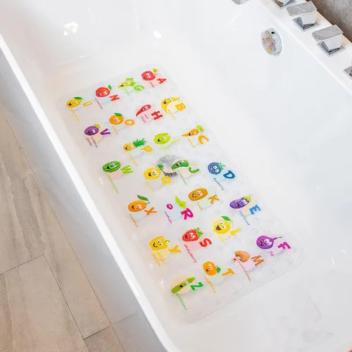 Miniatura 18 de BEEHOMEE Tapetes de baño para bañera para niños, bebés y niños pequeños - Grandes tapetes antideslizantes de dibujos animados para baño, bañera