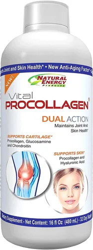 Miniatura 10 de Natural Energy Vital Procollagen - Proteína de colágeno hidrolizada líquida con ácido hialurónico y sulfato de glucosamina condroitina factor