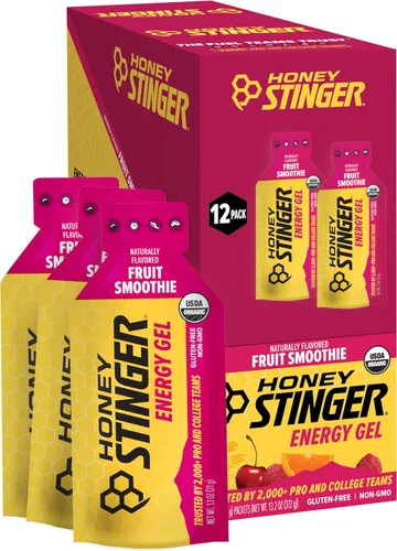 Miniatura 9 de Honey Stinger Gold Energy Gel, sin gluten y sin cafeína, para ejercicio, correr y rendimiento, nutrición deportiva para el hogar y el gimnasio, pre