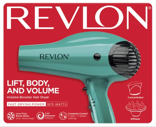 Miniatura 7 de Secador de pelo Revlon con booster de volumen 1875W para elevación y cuerpo voluminosos, (Verde)