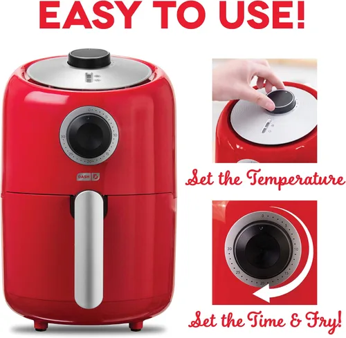 Miniatura 4 de DASH Horno freidora de aire compacto con control de temperatura, cesta de freír antiadherente, guía de recetas + función de apagado automático, 2