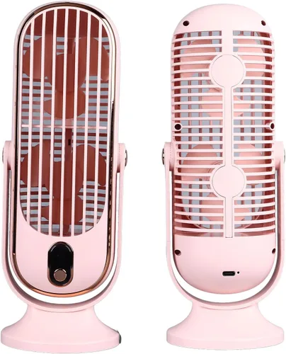 Miniatura 10 de Ventilador oscilante de mesa de torre de 5 engranajes con flujo de aire turboalimentado, silencioso y desmontable para el hogar, oficina, espacios