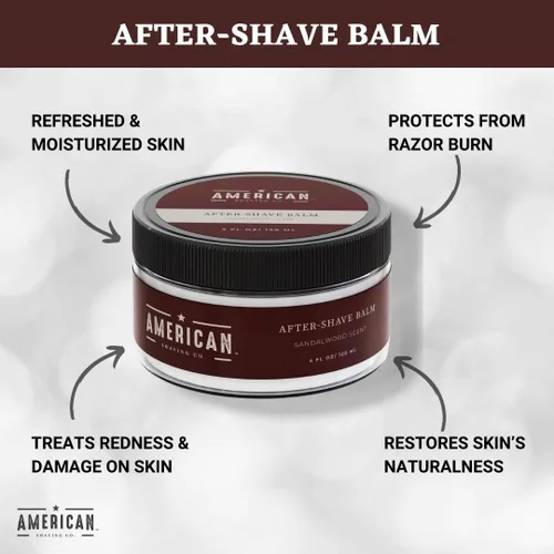 Miniatura 7 de American Shaving Co. Bálsamo para después del afeitado para suavizar (aroma a sándalo), calma e hidrata la cara después del afeitado, trata