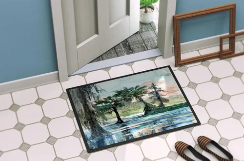 Miniatura 4 de Caroline's Treasures 8985MAT in The Swamp - Tapete para puerta delantera, 18 x 27 pulgadas, para interiores y exteriores, para entrada