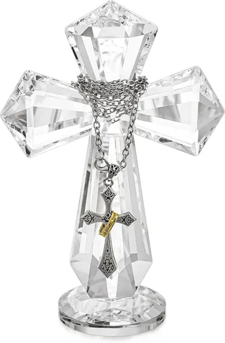 Miniatura 9 de H&D HYALINE & DORA Hecho a mano 5.5 pulgadas cristal cruz santa cruz coleccionable cruces irlandesas figurita para decoración de mesa del hogar