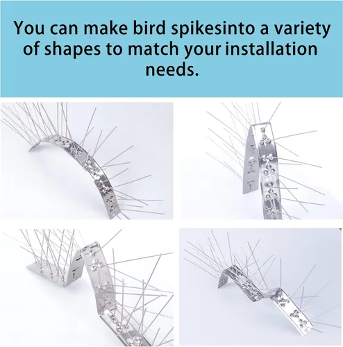 Miniatura 5 de Hausse Paquete de 10 púas para pájaros de acero inoxidable, ardilla, pájaros pequeños, palomas, cuervos y pájaros carpinteros, dispositivos