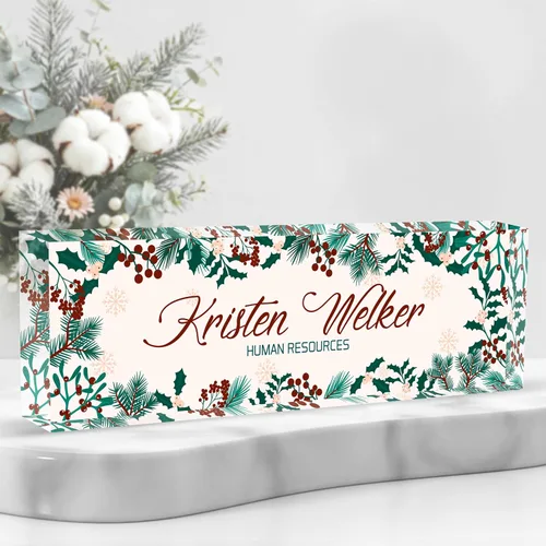 Miniatura 18 de Placa de nombre personalizada para escritorio, placa de nombre de escritorio de acrílico personalizada, regalos de agradecimiento a los empleados