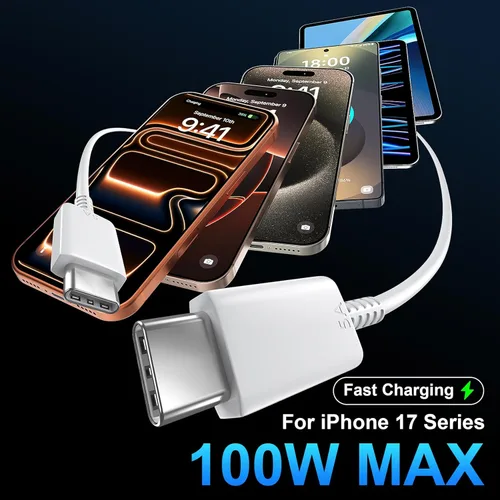 Miniatura 4 de Bloque de cargador USB C para iPhone 17 16 Pro Max de 45 W tipo C iPhone 16 17, cargador súper rápido con cable de carga rápida tipo C de 10 pies