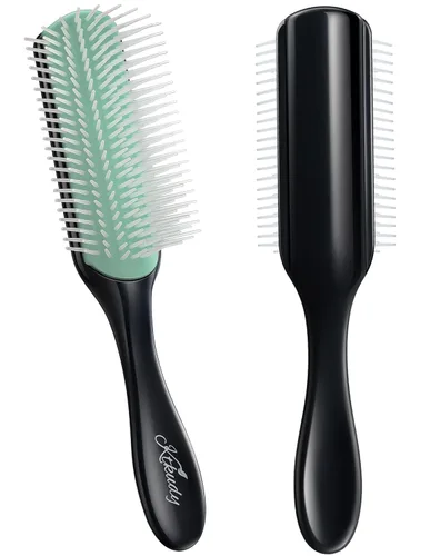Miniatura 8 de Cepillo de pelo rizado 9 filas para desenredar y definir rizos, cepillo de cabello KTKUDY para separar, dar forma a los rizos, secar con soplado