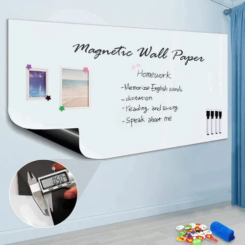 Miniatura 9 de ZHIDIAN Adhesivo magnético para pizarra blanca para pared/puerta, papel tapiz autoadhesivo grande de 36 x 24 pulgadas, papel de contacto