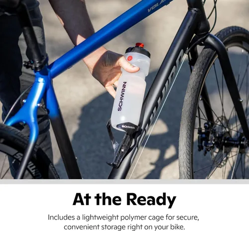 Miniatura 5 de Schwinn - Botella de agua para bicicleta de 26 onzas con jaula, sin BPA, boquilla doble