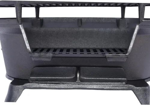 Miniatura 8 de Parrilla de Hierro Fundido Hibachi – Barbacoa portátil de carbón para cocinar al aire libre, sartén de mesa duradera, pequeño cocedor de carbón