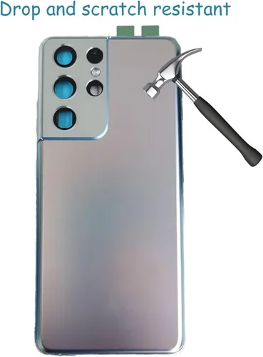 Miniatura 5 de Galaxy S21 Ultra - Carcasa de repuesto para Samsung Galaxy S21U S21 Ultra 5G SM-G998B G998U G998U1 G998U1 G998W con lente de cámara de vidrio