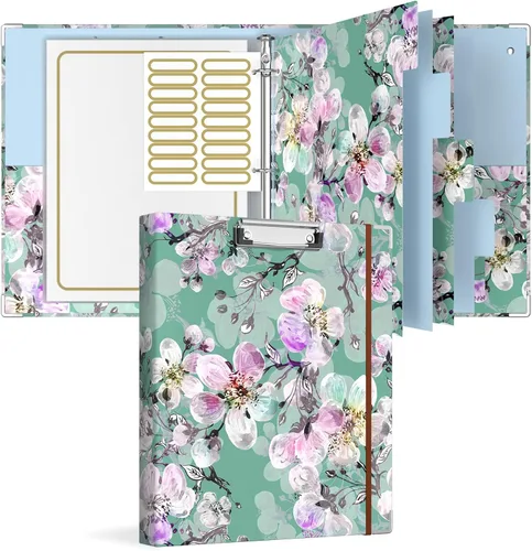Miniatura 7 de Rouidr Carpeta de 3 anillos con portapapeles, 1 pulgada, 8.5 x 11 pulgadas, tamaño carta, carpetas organizadoras con pestañas divisorias y fundas