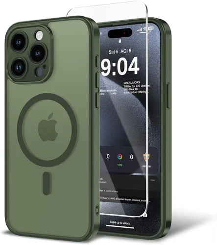 Miniatura 30 de Funda para iPhone 11 con protector de pantalla, compatible con MagSafe, ultra delgada, translúcida, mate, a prueba de golpes, color negro