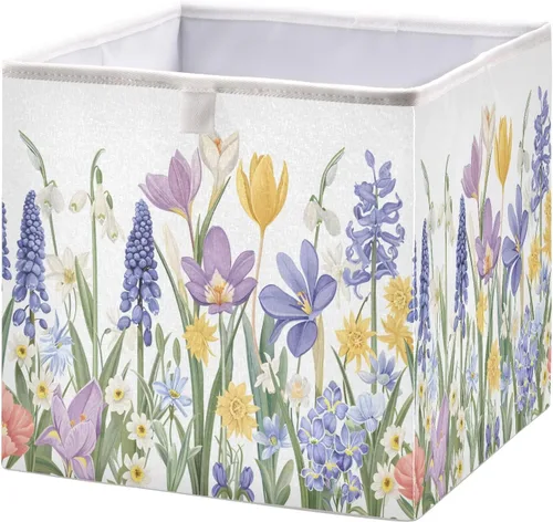 Miniatura 40 de Bolaz Organizadores de armario con hojas de otoño, conos de pino, cubos de almacenamiento, cestas para estantes para el hogar, habitación, oficina