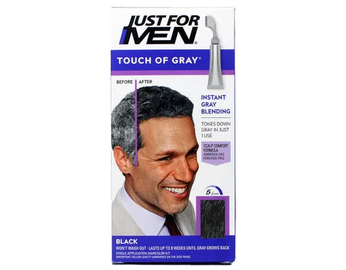 Miniatura 2 de Just for Men Color de cabello: toque gris, negro-gris. Paquete de 3