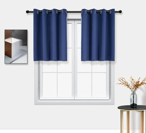 Miniatura 29 de PI Cortinas opacas para dormitorio, tratamiento de ventana con aislamiento térmico de anillo superior, cortinas oscurecedoras de habitación