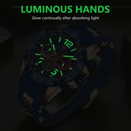 Miniatura 4 de AIMES Watch for Men Military Sport Waterproof Chronograph Mens Watches Analog Quartz Luminous Date Classic Stylish Fashion Casual Designer Wrist