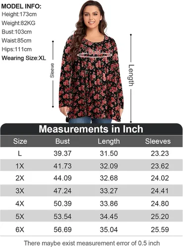 Miniatura 5 de OVERWORETY Camiseta tipo túnica de manga larga para mujer, plisada, casual, para otoño, para usar con leggings