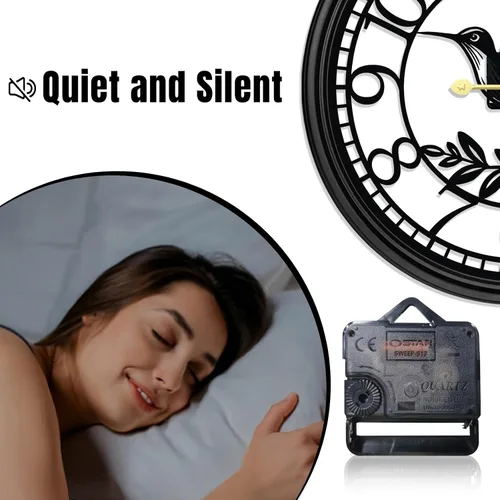 Miniatura 4 de Reloj de pared grande – Reloj de pared para decoración de sala de estar, silencioso y sin tictac, adecuado para decoración de pared, decoración