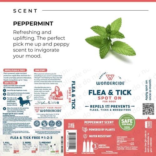 Miniatura 7 de Wondercide - Repelente contra pulgas y garrapatas para perros - Repelente de pulgas, garrapatas y mosquitos, prevención para perros con aceites