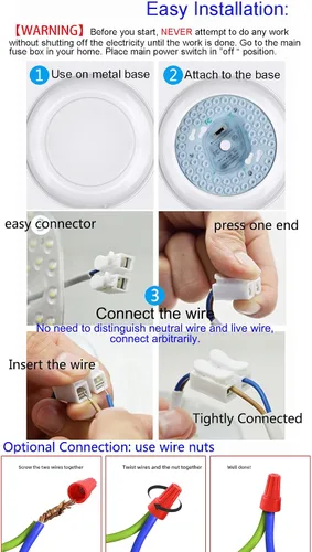 Miniatura 7 de Ventilador de techo LED regulable de 18 W, luz de montaje empotrado, kit de reacondicionamiento del motor, bombilla fluorescente circular de panel