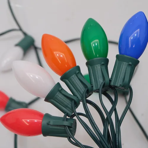 Miniatura 10 de C7 Luces de Navidad para Exteriores 25 Pies Luces de Cadena LED de Navidad con 27 Bombillas LED Multicolor (2 de Repuesto), Luces de Cadena