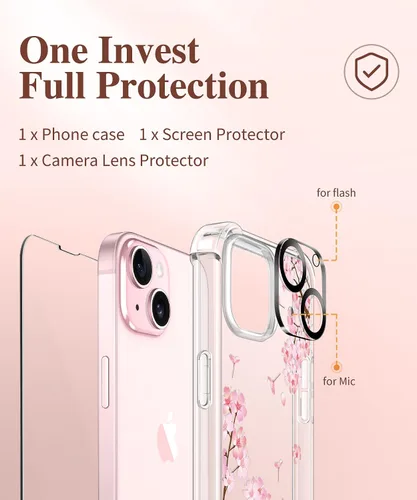 Miniatura 7 de GVIEWIN Funda para iPhone 15 Plus, [3 en 1] con protector de pantalla y protector de lente de cámara, transparente, suave, a prueba de golpes