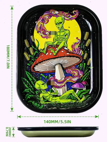 Miniatura 4 de Bandejas de metal con tapa magnética suave de PVC, bandeja de metal con cubierta de tapa, pequeña bandeja decorativa linda, almacenamiento ideal
