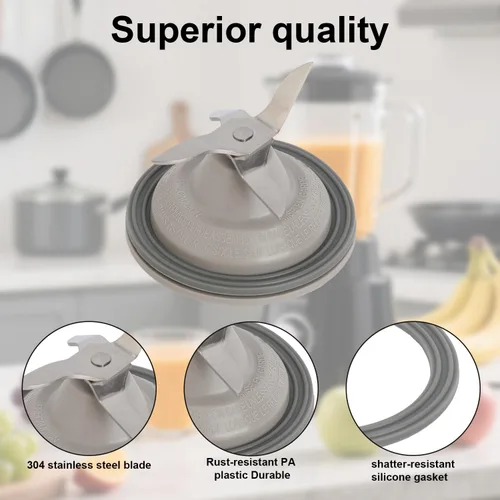 Miniatura 3 de Cuchilla de repuesto para licuadora de acero inoxidable con junta de silicona compatible