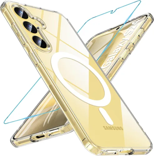 Miniatura 56 de OWKEY Funda magnética para Samsung Galaxy S23 de 6.1 pulgadas, para Magsafe con protector de pantalla, protección de grado militar, a prueba