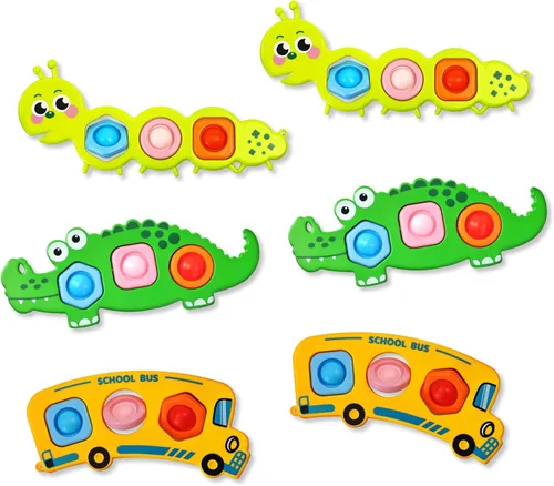 Miniatura 7 de Juguetes sensoriales para aliviar la ansiedad, 3 unidades, actividades de viaje en avión para niños pequeños, bolsas de regalo, juguetes