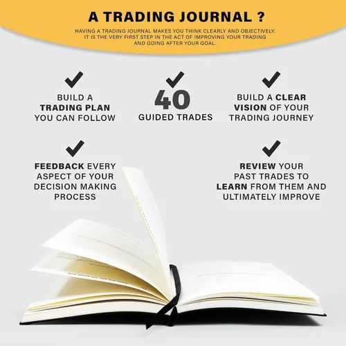 Miniatura 3 de Trading Journal: diario de negociación guiado, libro de registro de operaciones y diario de inversión. 300 páginas para rastrear patrones