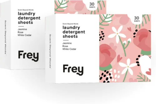 Miniatura 10 de FREY Hojas de detergente para ropa derivadas de plantas, 60 unidades (paquete de 2) - Tiras de detergente ecológicas sin líquido, láminas ecológicas
