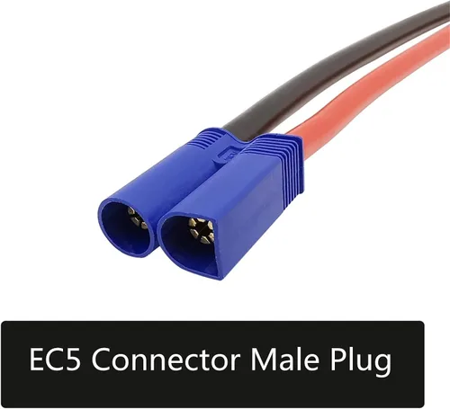 Miniatura 4 de skrnrhrery EC5 - Adaptador de cable macho hembra con cable de silicona flexible de 3.9 in, 12 AWG, para helicópteros, aviones, cuadricópteros