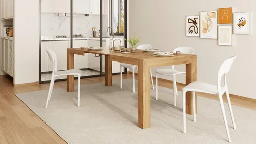Miniatura 8 de Mobili Fiver, Iacopo - Mesa de comedor extensible, roble rústico, fabricada en Italia