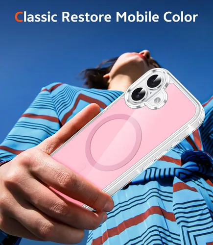 Miniatura 520 de FNTCASE Funda para iPhone 13 Pro-Max: Fundas magnéticas transparentes compatibles con Magsafe Slim anti amarillamiento protección contra caídas