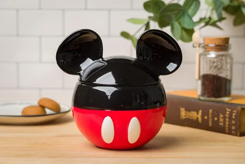 Miniatura 9 de Silver Buffalo Disney Mickey Mouse Icon - Tarro de galletas esculpido en 3D de cerámica pintado a mano (pequeño)