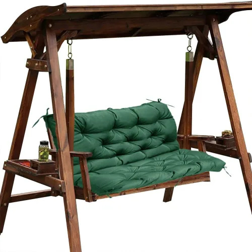 Miniatura 20 de Cojines de repuesto para columpio con respaldo, cojín de banco impermeable para exteriores, 2-3 plazas, para muebles de jardín y patio