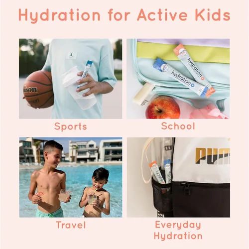 Miniatura 9 de Hydration+ - Mezcla de bebida de electrolitos para niños, cero azúcar, apoyo inmunológico y óseo con vitamina D, zinc y K2, cuchara de polvo