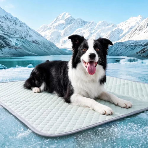 Miniatura 10 de PatiencET Tapete refrescante para perros, 22 x 28 pulgadas, tapete fresco para mascotas para perros y gatos, almohadilla refrescante de seda