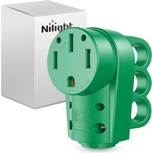 Miniatura 19 de Nilight Enchufe de repuesto para autocaravana de 50 amperios, 125/250 voltios, macho con mango ETL listado NEMA 14-50P para caravana, autocaravana