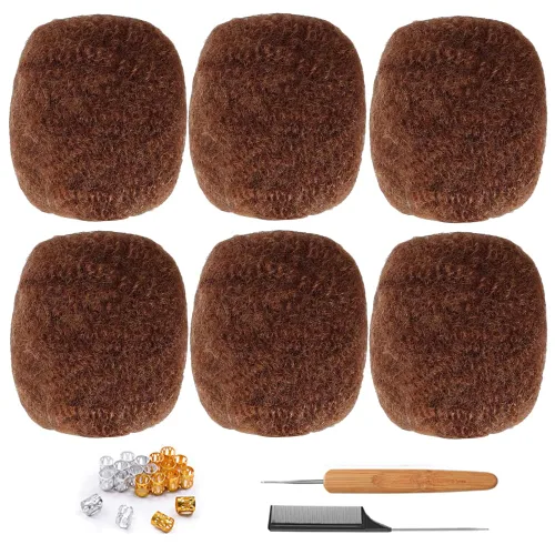 Miniatura 69 de Extensiones Loc de 10 pulgadas de grosor de cabello humano de 10 pulgadas, 10 hebras, extensiones de rastas de cabello humano para mujeres