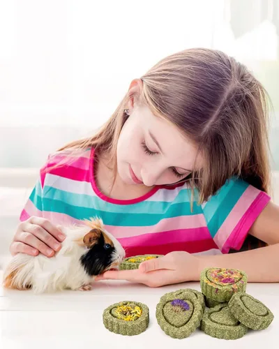 Miniatura 5 de Sofier Timothy Heno Treats - Juguetes para conejo, conejillo de indias, masticables naturales para dientes hechos a mano para conejos, masticables